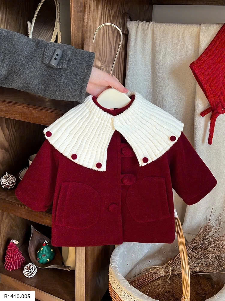 ÁO KHOÁC CỔ BÚP BÊ THÁO RỜI BG  Giá sỉ 222k