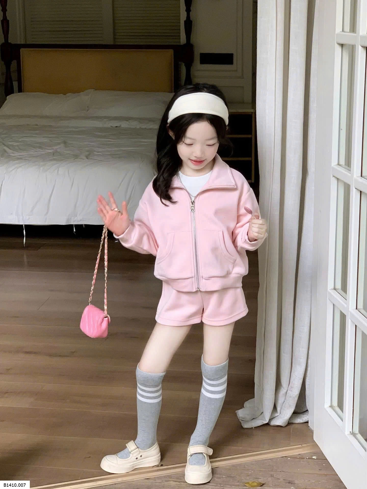 SET ÁO KHOÁC QUẦN SHORT HỒNG BÉ GÁI   Giá sỉ 213k