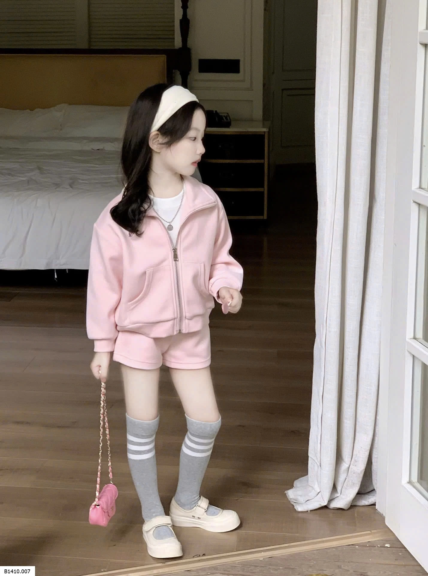 SET ÁO KHOÁC QUẦN SHORT HỒNG BÉ GÁI   Giá sỉ 213k