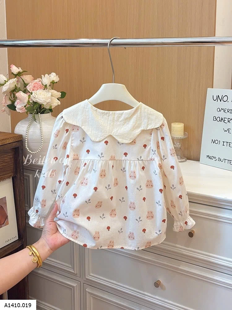 Áo babydoll cổ sen thỏ bg    Giá sỉ 85k