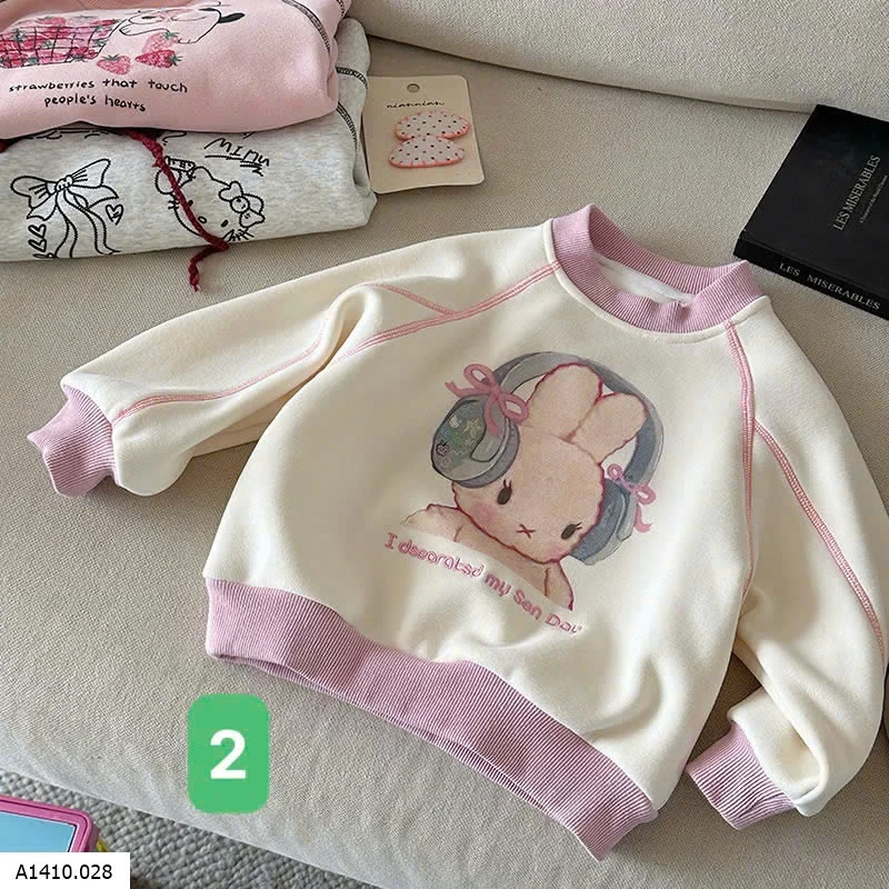 ÁO NỈ HOẠT HÌNH BG   Giá sỉ sz 90-150: 145k  sz 160: 153k 