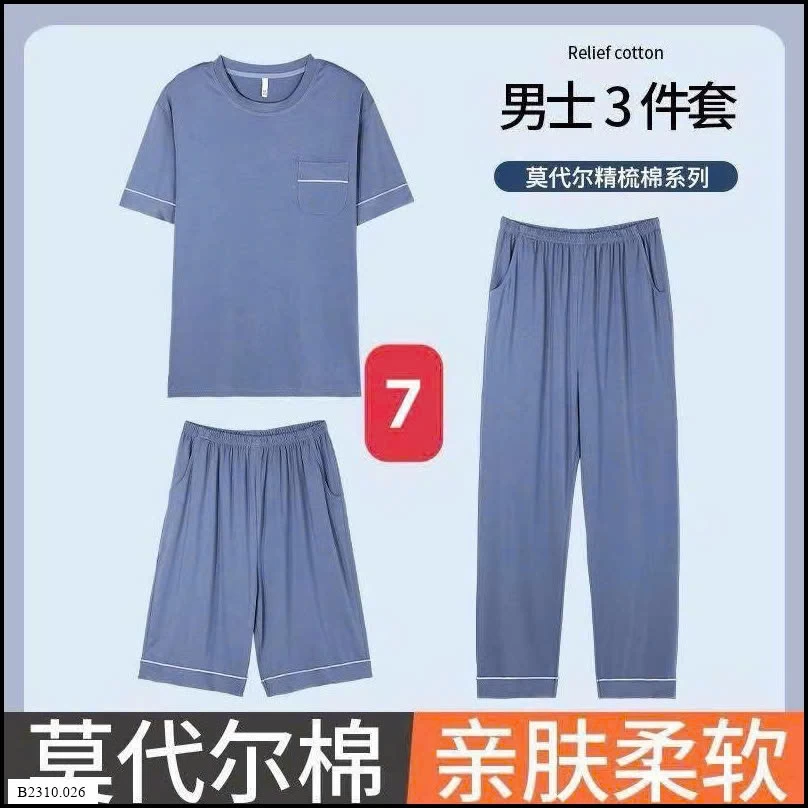 BỘ NGỦ 3 MÓN CHO NAM  Giá sỉ 210k