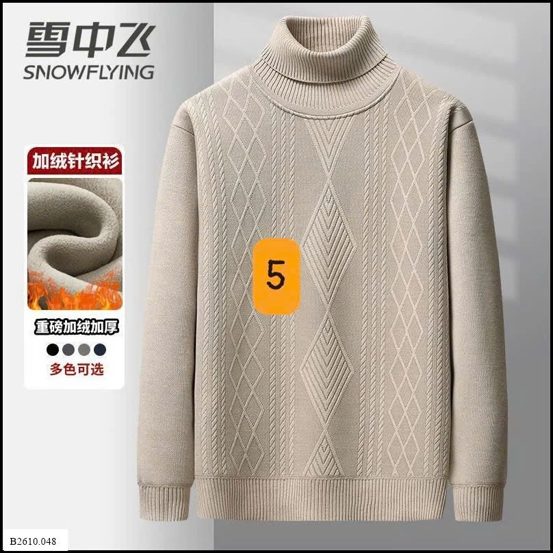 Áo len nam cao cổ lót lông ấm áp  Giá sỉ 170k