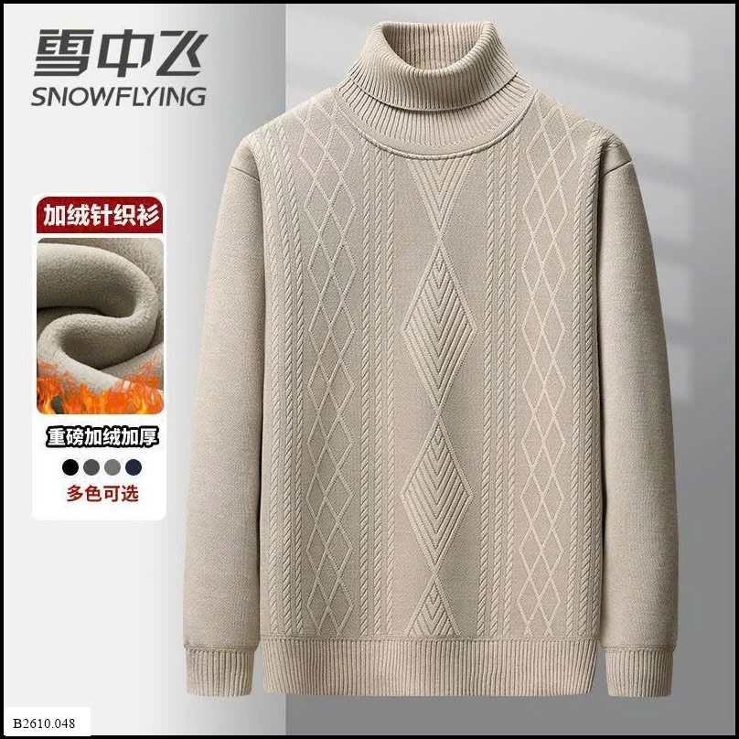 Áo len nam cao cổ lót lông ấm áp  Giá sỉ 170k