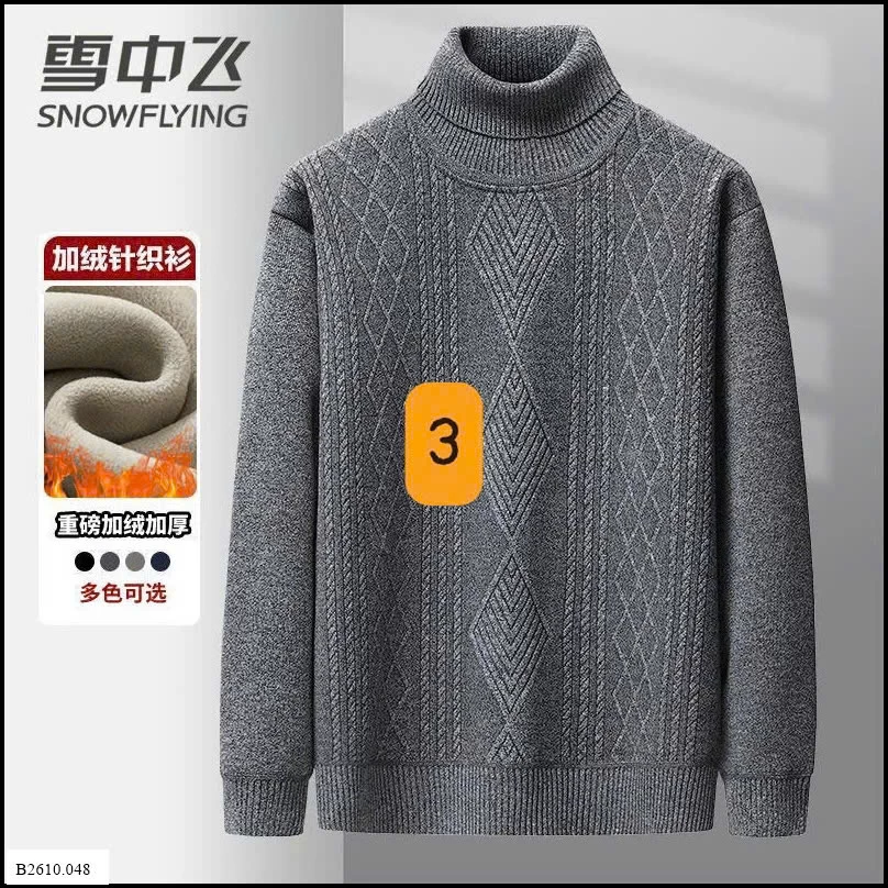 Áo len nam cao cổ lót lông ấm áp  Giá sỉ 170k