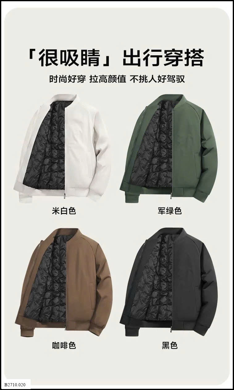 ÁO KHOÁC CHẦN BÔNG CHO NAM Giá sỉ 260k
