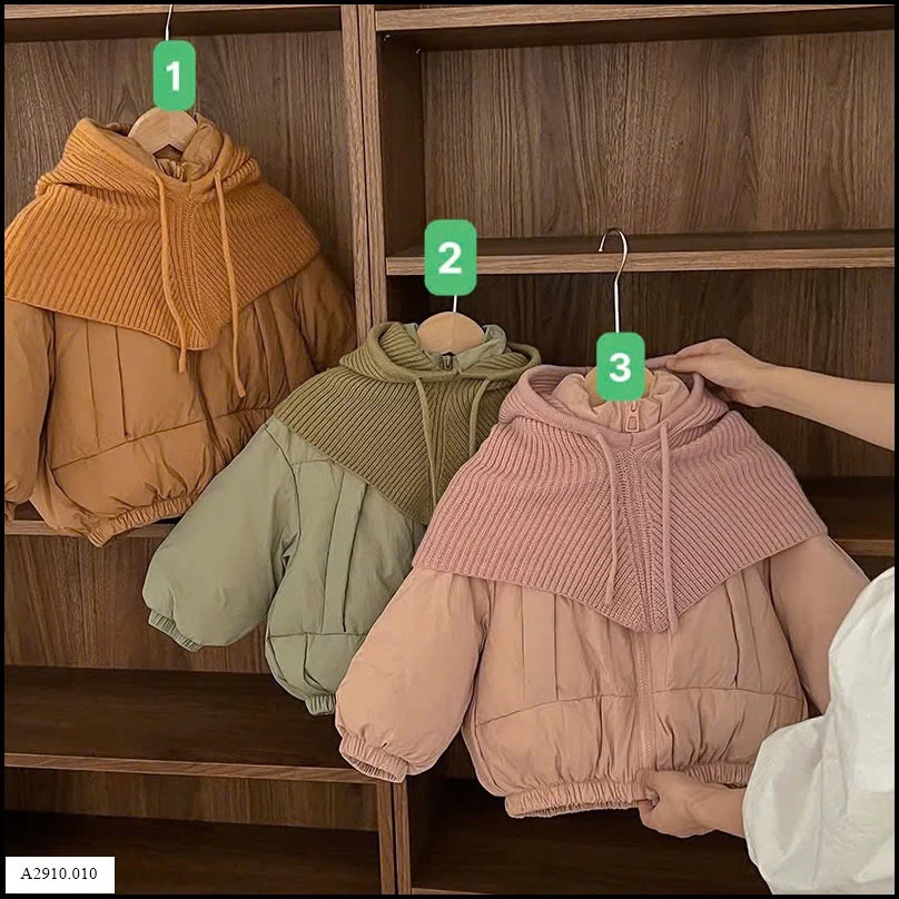 ÁO PHAO PHAO KÈM MŨ LEN  Giá sỉ 256k