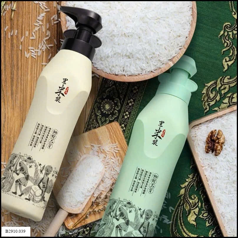 BỘ DẦU GỘI DƯỠNG SINH GẠO ĐEN SIÊU MƯỢT  Giá sỉ 240k/cặp