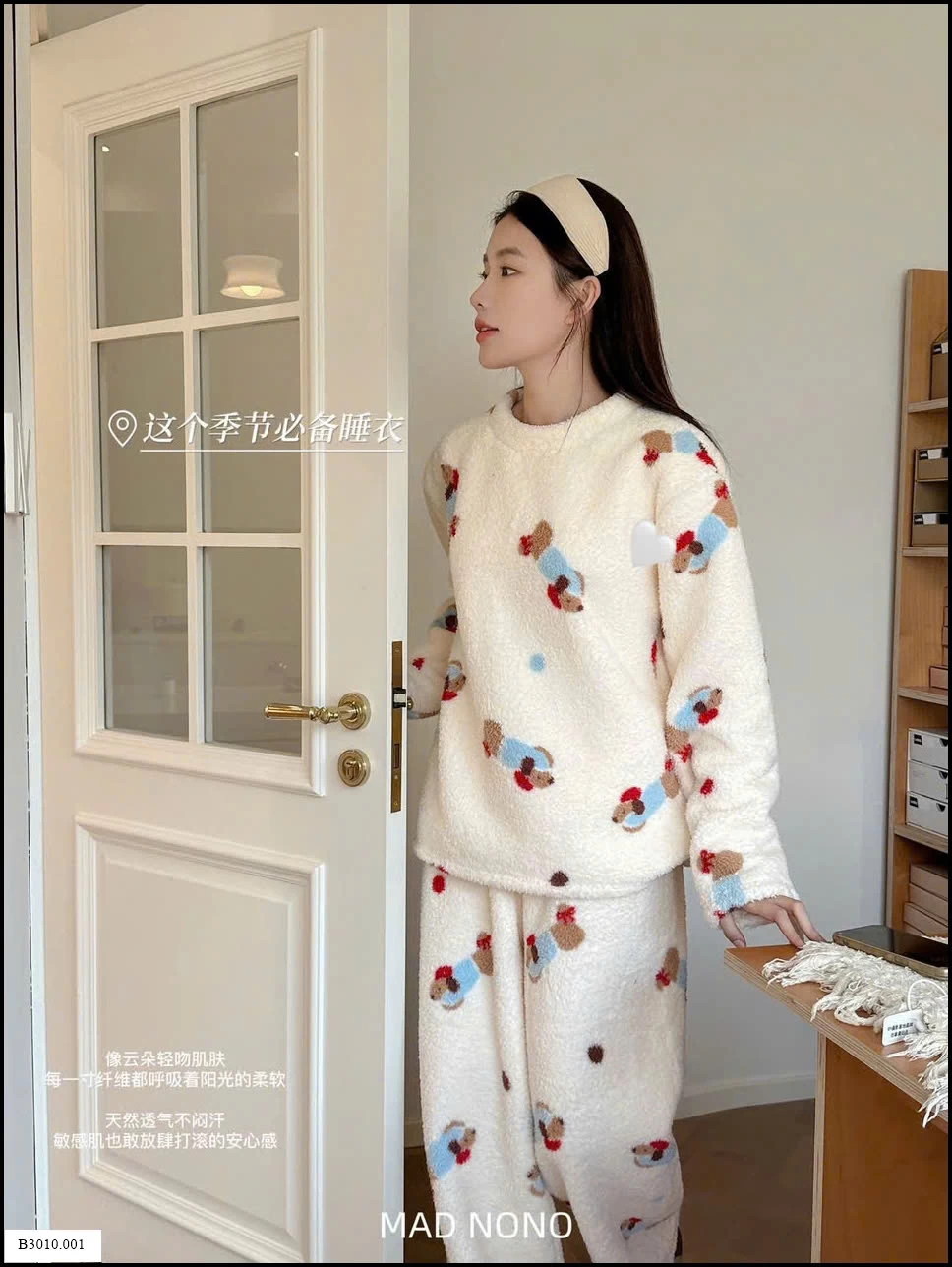 BỘ LÔNG HỌA TIẾT MAD NONO CHO NỮ  Giá sỉ 170k