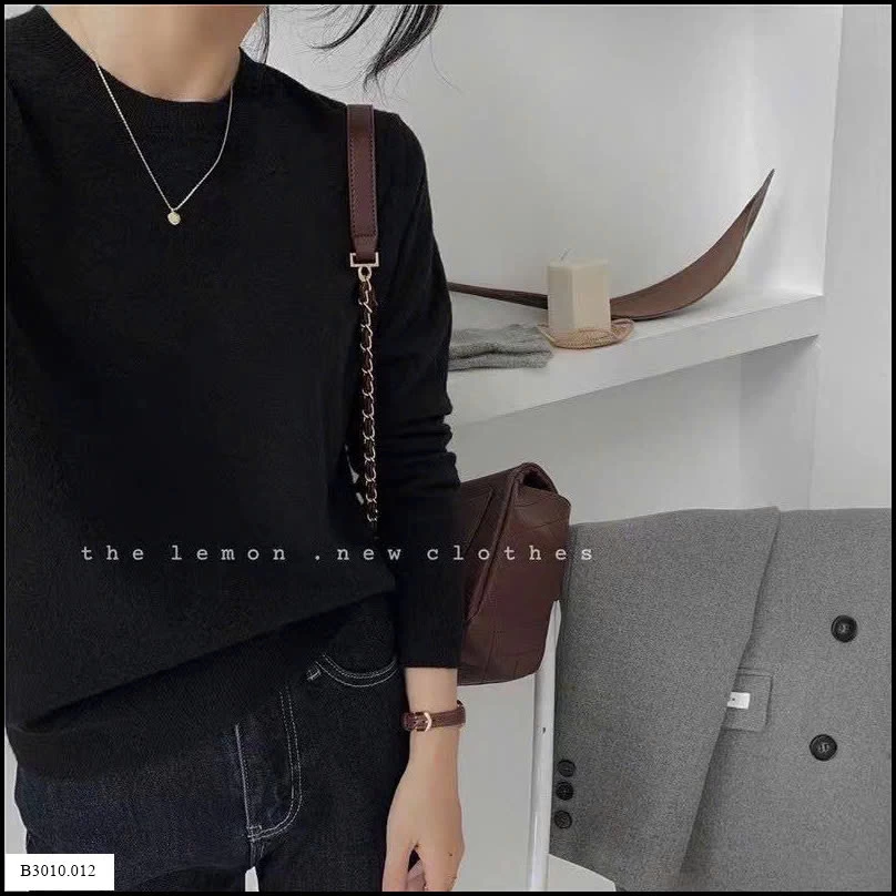 ÁO LEN CỔ TRÒN UNI.QLO NỮ  Giá sỉ 100k