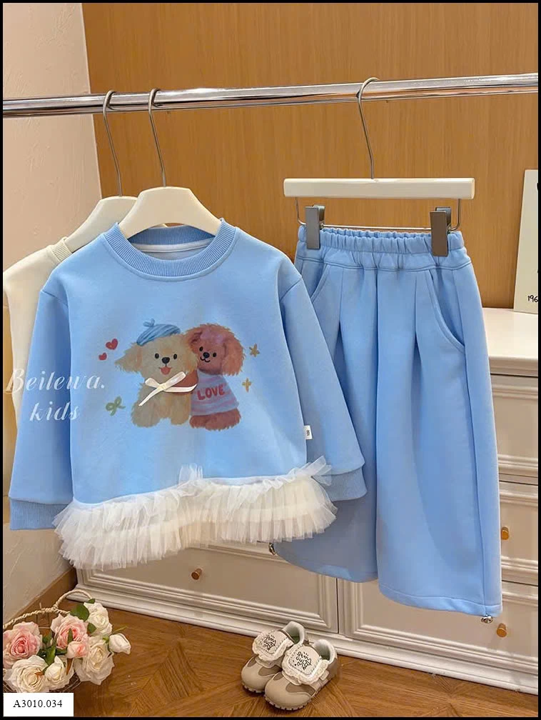 BỘ NỈ XINH BÉ GÁI   Giá sỉ 155ka