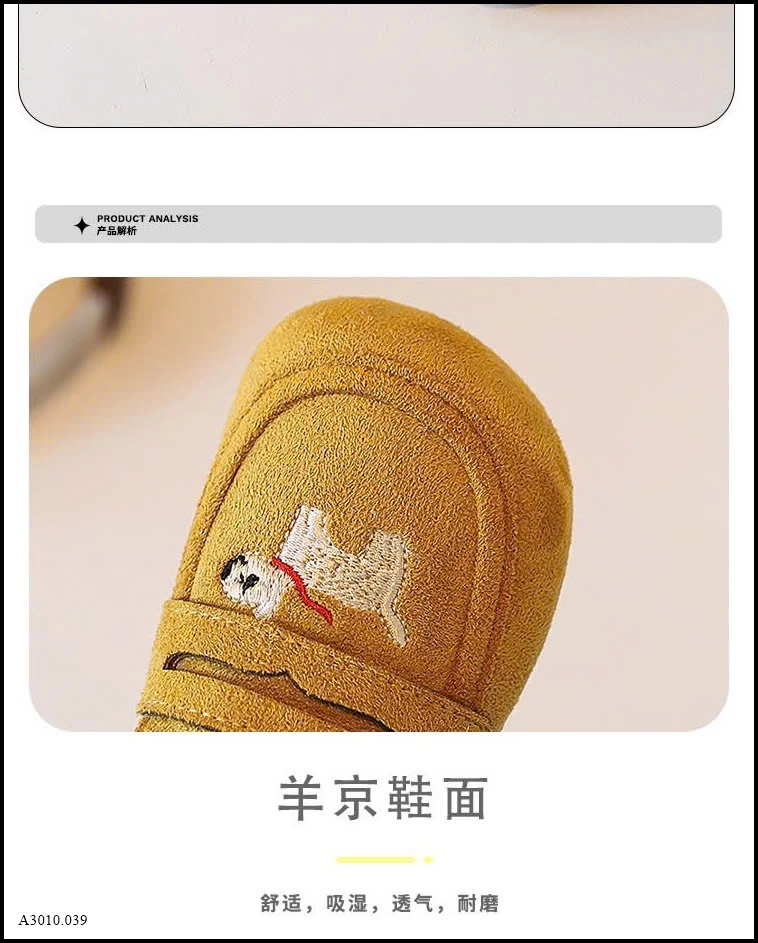 GIÀY LƯỜI THÊU CÚN CHO BÉ   Giá sỉ sz 21-25: 120k  sz 26-30: 129k  sz 31-33: 139k