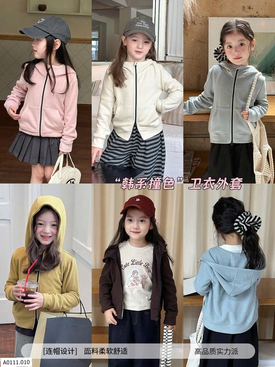 ÁO KHOÁC NỈ CÓ MŨ AMBB   Giá sỉ sz 90-150: 240k 160: 270k 170: 280kc
