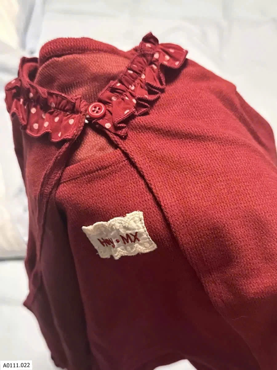 ÁO CARDIGAN ĐỎ BÉ GÁI NINGLI   Giá sỉ 113k