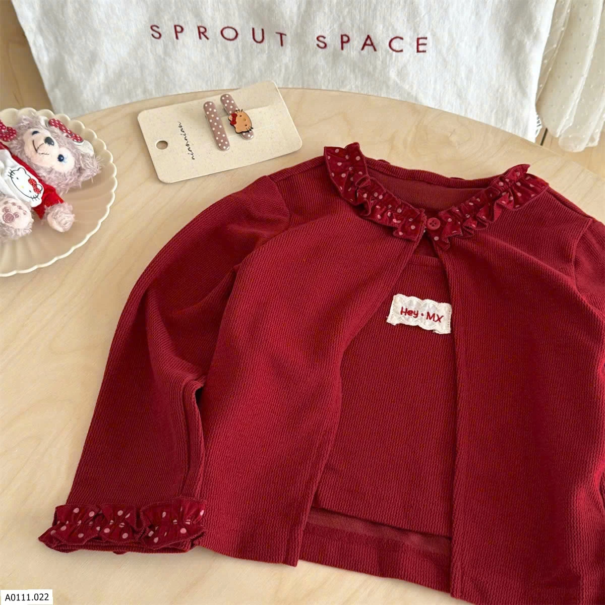 ÁO CARDIGAN ĐỎ BÉ GÁI NINGLI   Giá sỉ 113k