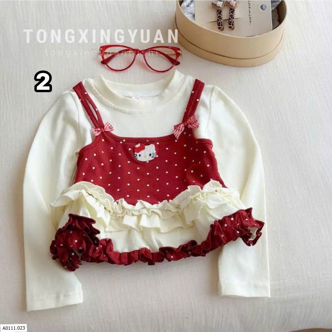 ÁO GIẢ HAI LỚP BÉ GÁI   Giá sỉ 114k