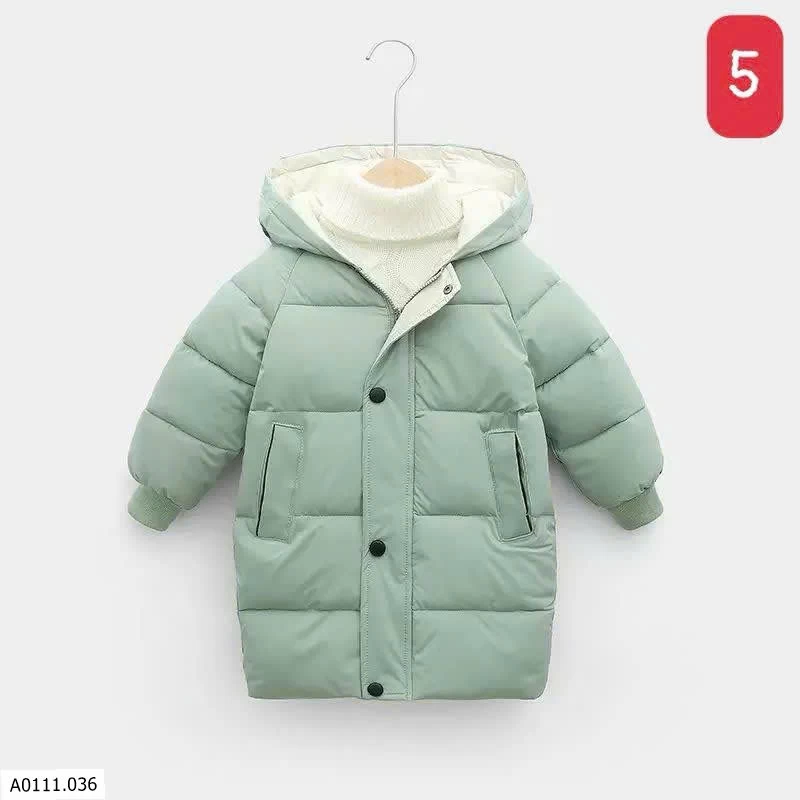 Áo phao dáng dài cho bé   Giá sỉ 165k