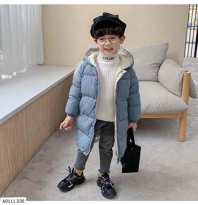 Áo phao dáng dài cho bé   Giá sỉ 165k