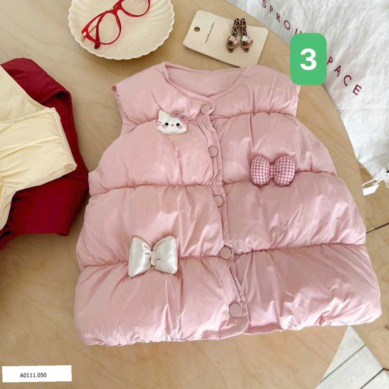 ÁO GILE PHAO HELLO KITTY BÉ GÁI   Giá sỉ 160k