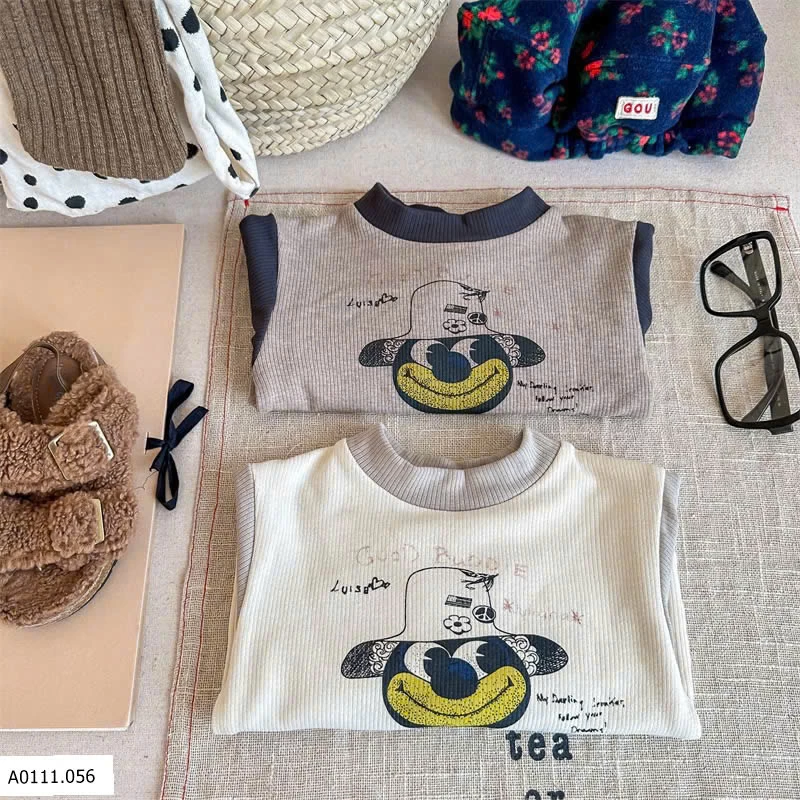 ÁO THUN GÂN LÓT NHUNG  AD.BABY  Giá sỉ 136k
