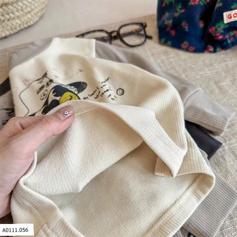 ÁO THUN GÂN LÓT NHUNG  AD.BABY  Giá sỉ 136k
