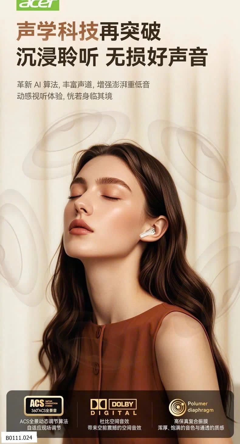 TAI NGHE BLUETOOTH ACER  Giá sỉ  171k (loại lõi 5.4)