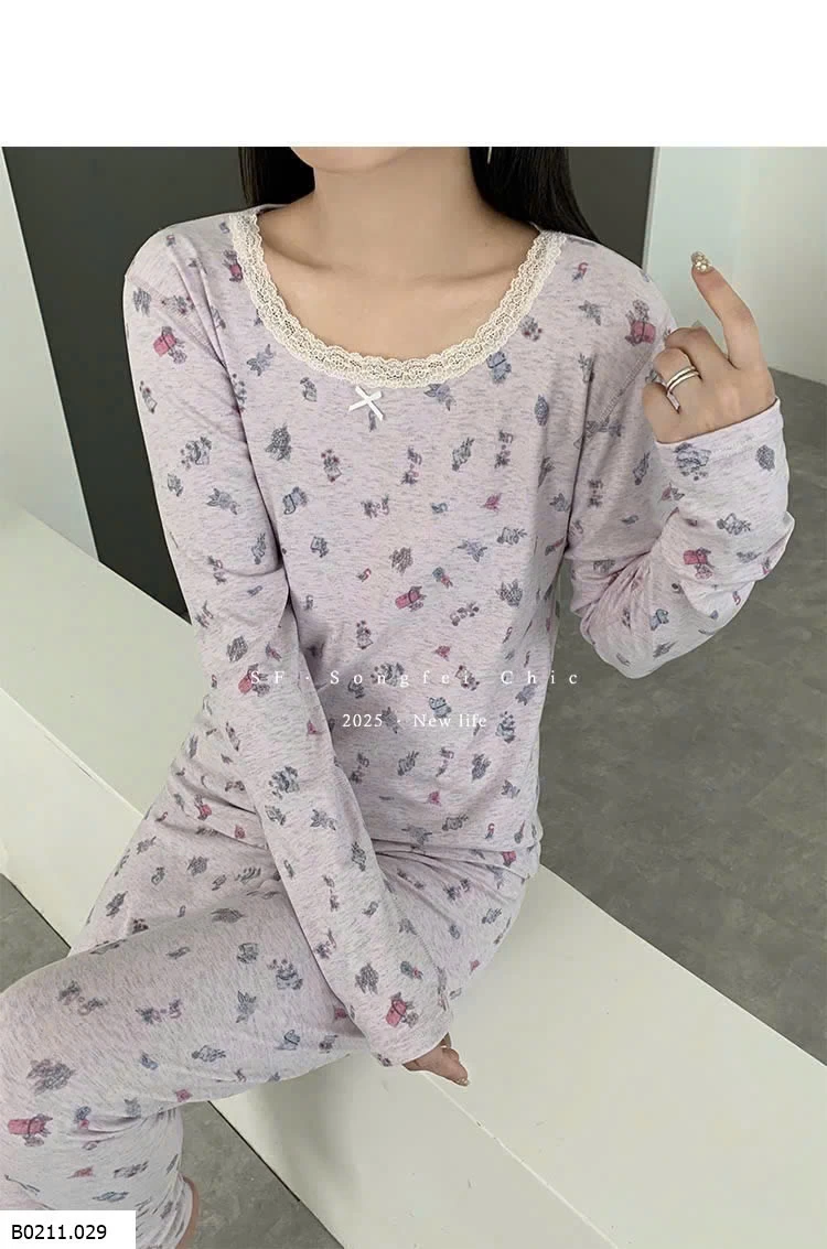 BỘ THU ĐÔNG HOA NHÍ PHỐI REN   Giá sỉ 180k