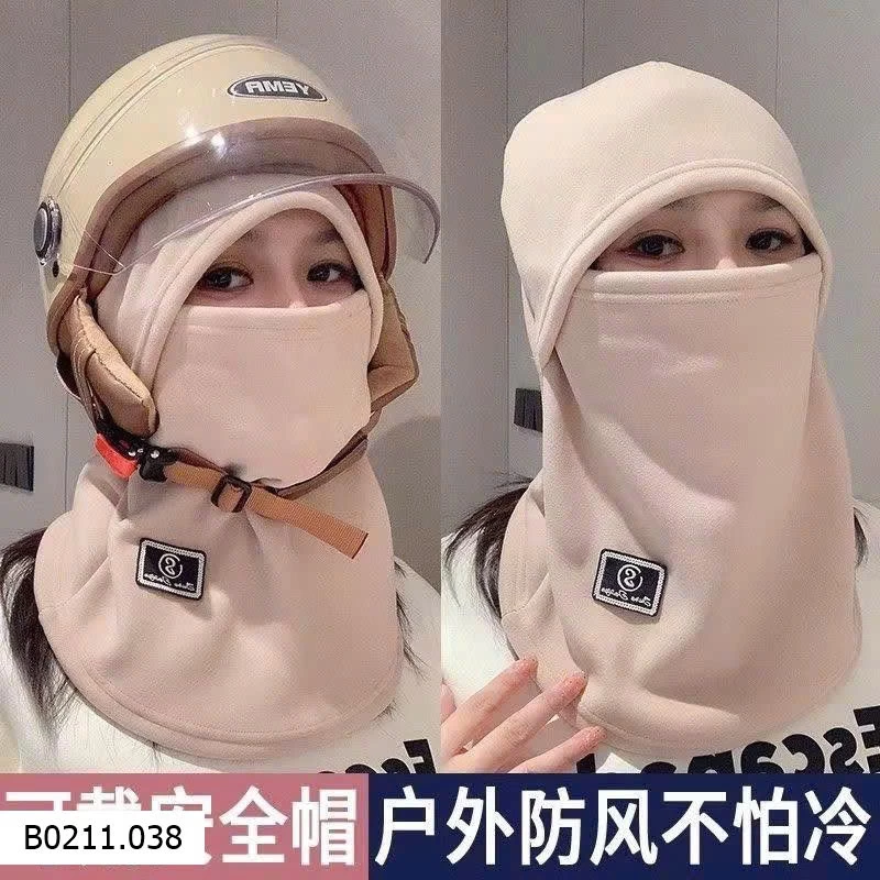 Mũ nỉ tích hợp khẩu trang + khăn quàng cổ   Giá sỉ 27k