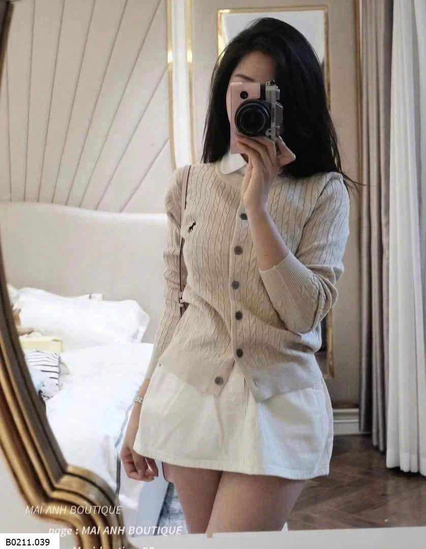 ÁO CARDIGAN LEN THÊU NGỰA   Giá sỉ 100k
