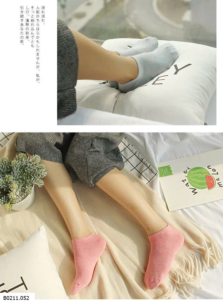 SÉT 10Đ TẤT NỮ TRƠN MÀU  Giá sỉ 60k/set 10 đôi