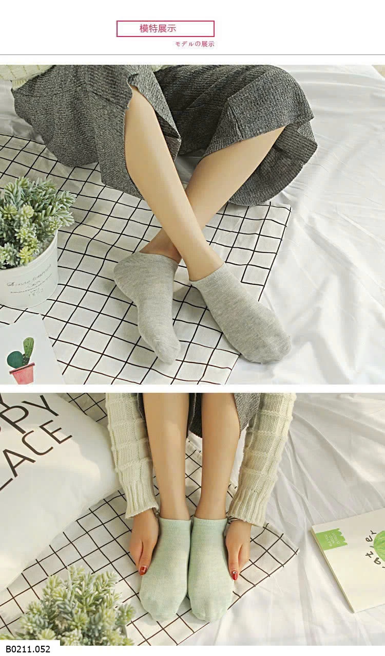 SÉT 10Đ TẤT NỮ TRƠN MÀU  Giá sỉ 60k/set 10 đôi