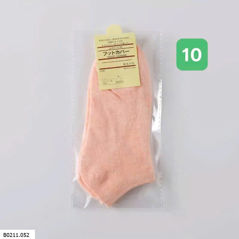 SÉT 10Đ TẤT NỮ TRƠN MÀU  Giá sỉ 60k/set 10 đôi