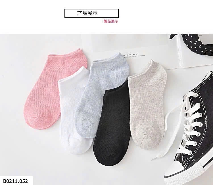 SÉT 10Đ TẤT NỮ TRƠN MÀU  Giá sỉ 60k/set 10 đôi