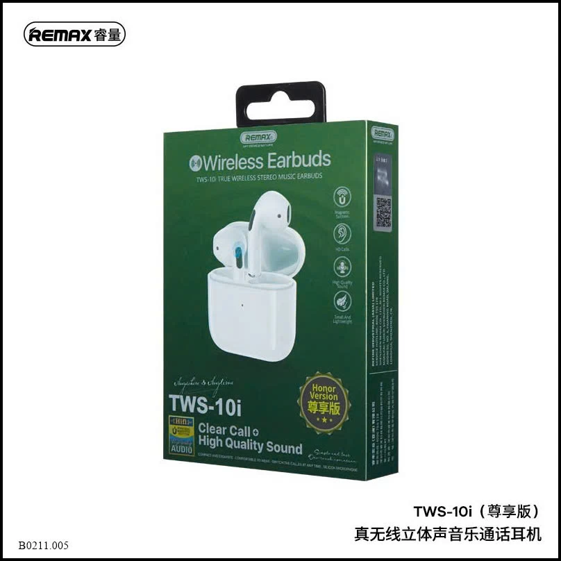 TAI NGHE KHÔNG DÂY REMAX TWS 10i   Giá sỉ 208k