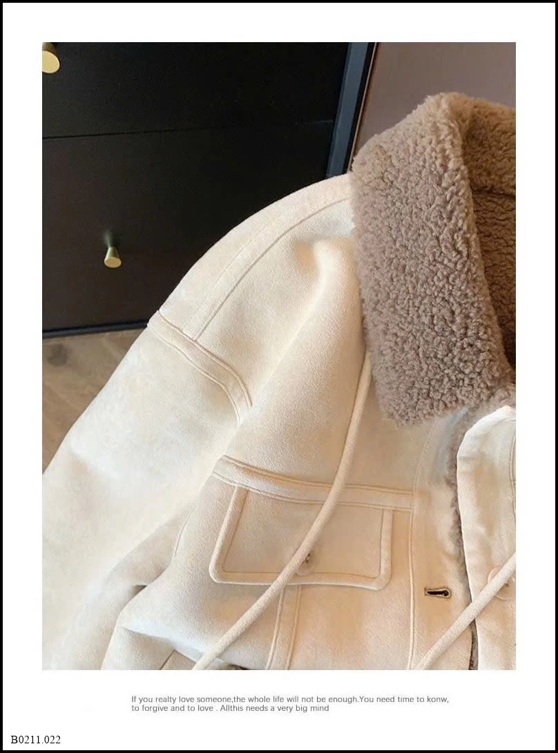 ÁO KHOÁC LÓT LÔNG CỪU CỔ BẺ    Giá sỉ 350k