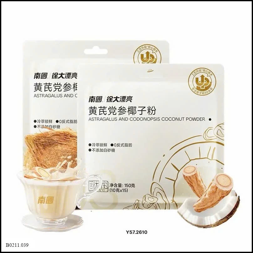 Bột Hoàng Kỳ – Đảng Sâm – Dừa Nam Quốc Giá sỉ 180kk /300g