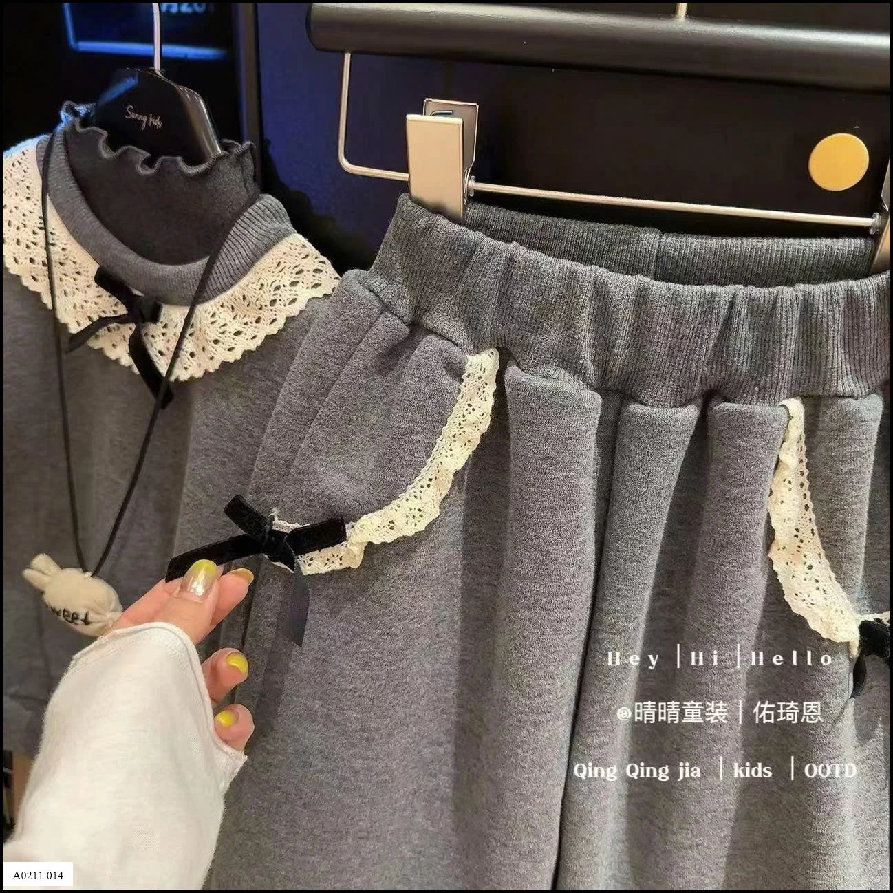 BỘ ĐỒ PHỐI REN CHO BÉ GÁI   Giá sỉ 140k