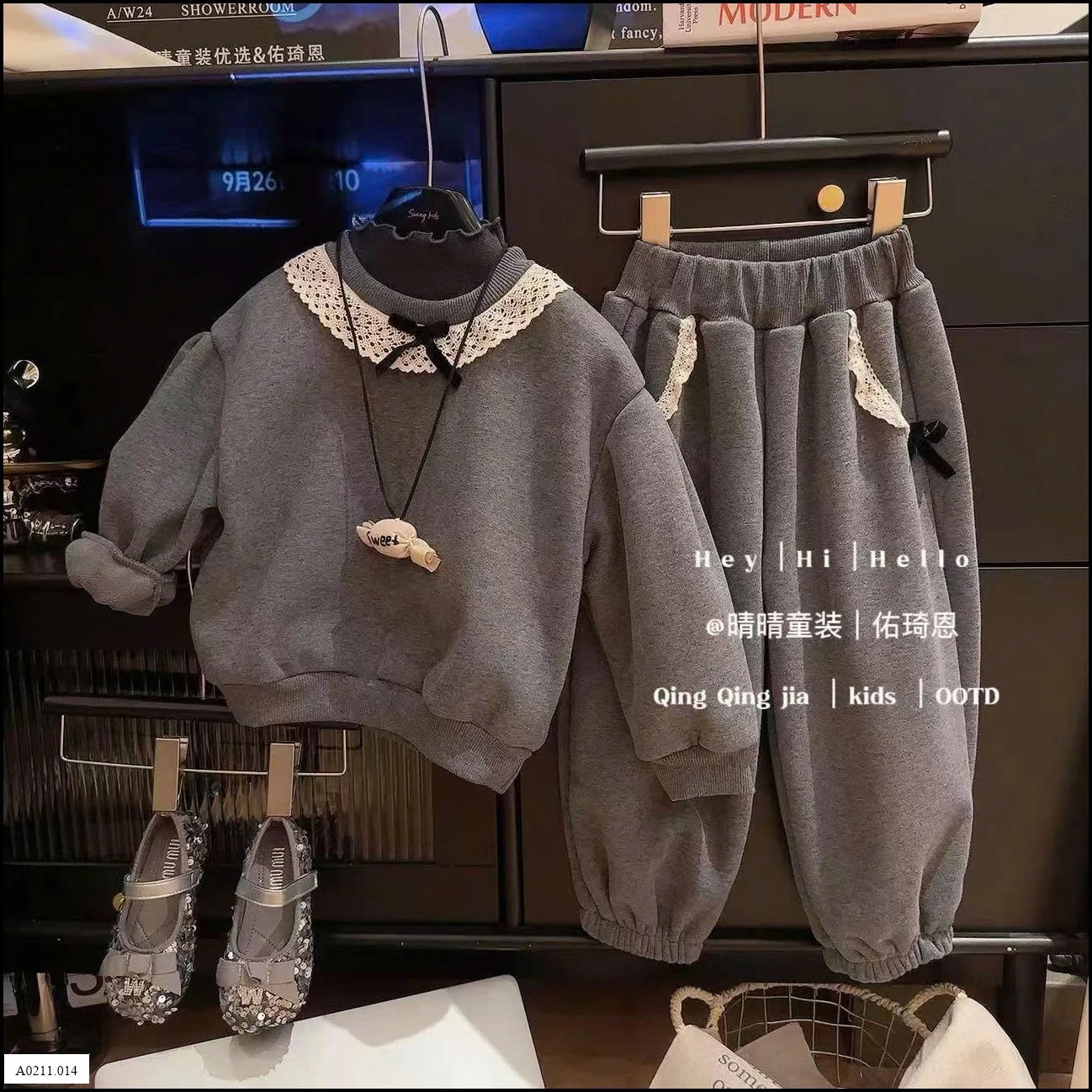 BỘ ĐỒ PHỐI REN CHO BÉ GÁI   Giá sỉ 140k