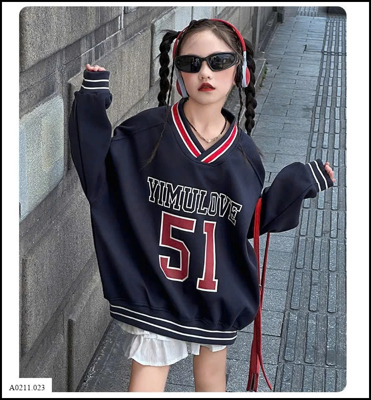 ÁO NỈ SỐ 51 DÁNG RỘNG   Giá sỉ 194k