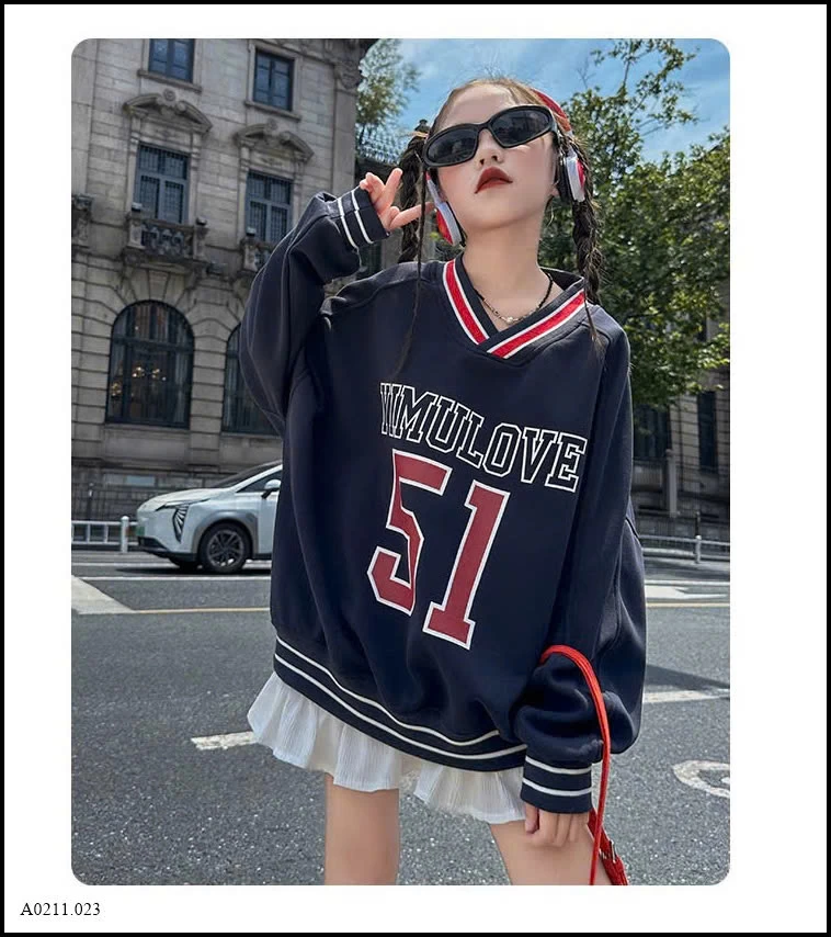 ÁO NỈ SỐ 51 DÁNG RỘNG   Giá sỉ 194k