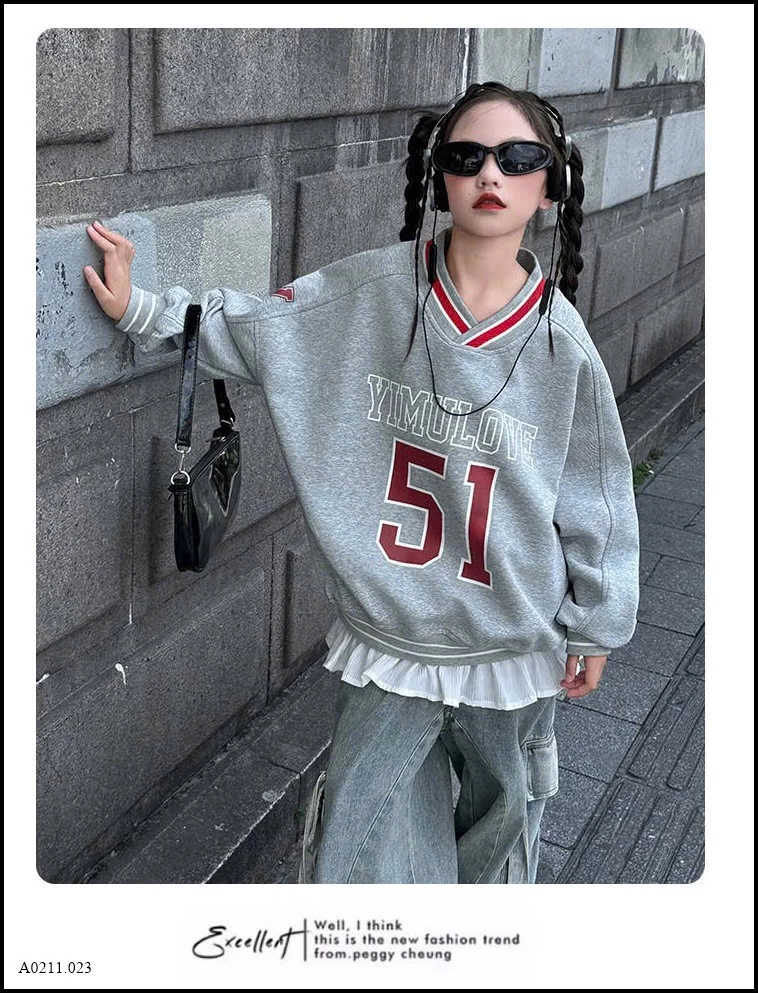 ÁO NỈ SỐ 51 DÁNG RỘNG   Giá sỉ 194k