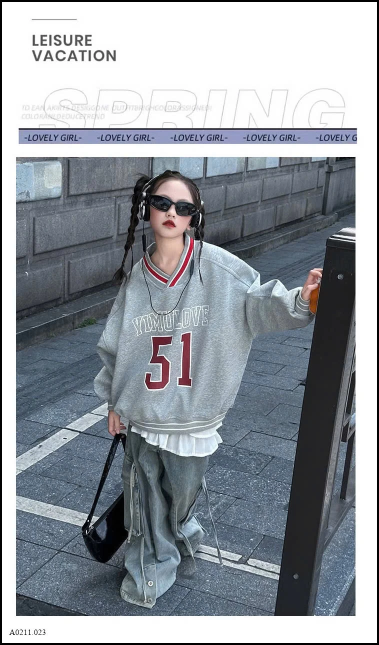 ÁO NỈ SỐ 51 DÁNG RỘNG   Giá sỉ 194k