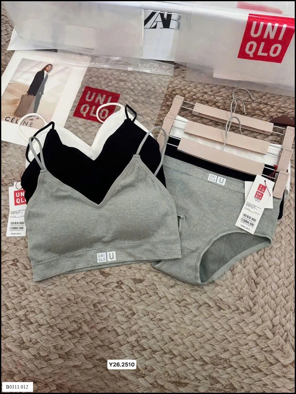 SET UNI bra + chip cotton UNI Giá sỉ 75k/bộ