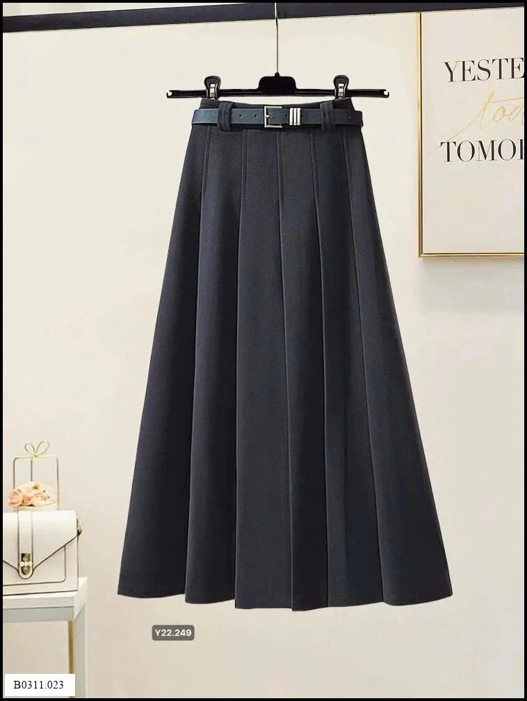 Chân váy xếp ly len Giá sỉ 176k