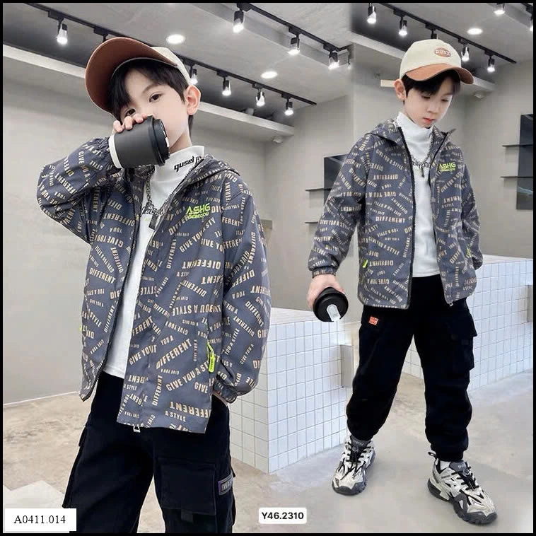 ÁO KHOÁC GIÓ SIZE ĐẠI BÉ TRAI  Giá sỉ 170k