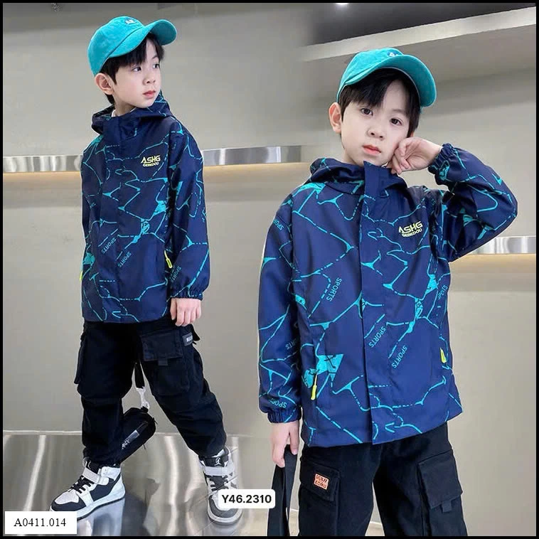 ÁO KHOÁC GIÓ SIZE ĐẠI BÉ TRAI  Giá sỉ 170k