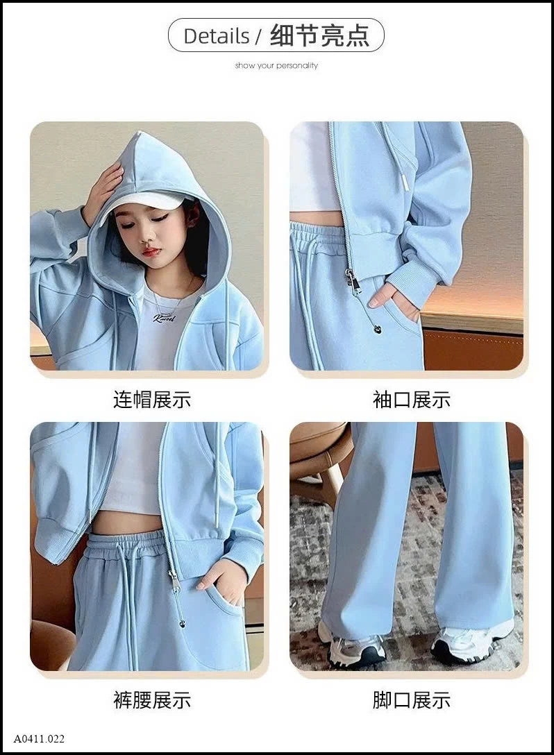 BỘ NỈ BÉ GÁI Giá sỉ 275k