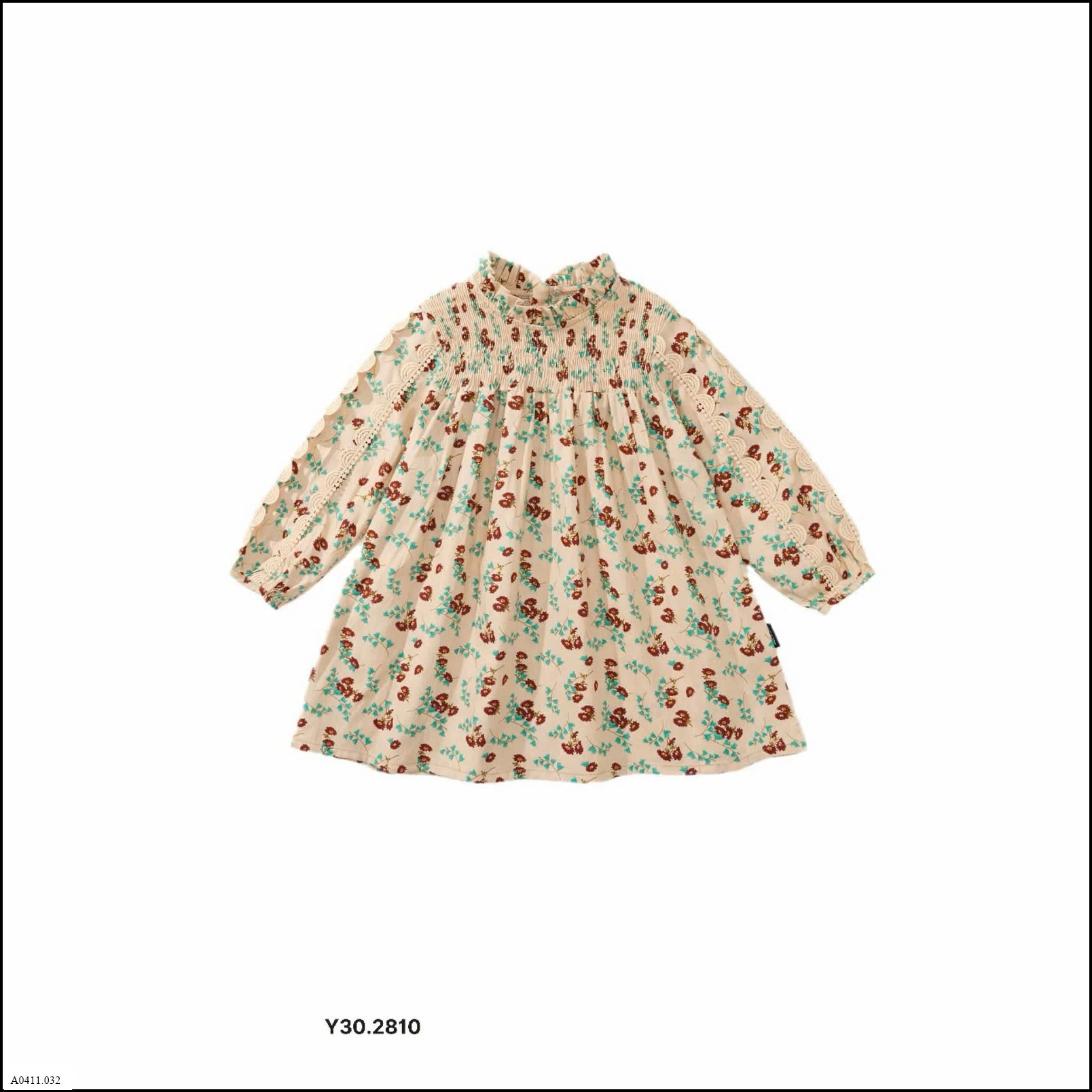 Váy dài tay hoa nhí  Giá sỉ 145k