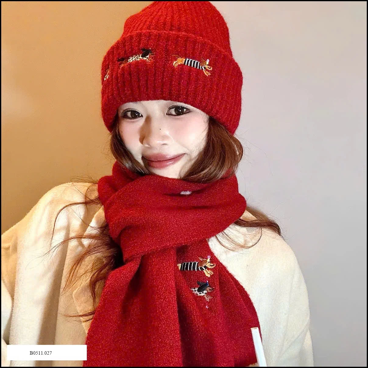 Sét mũ len kèm khăn Giá sỉ 100k