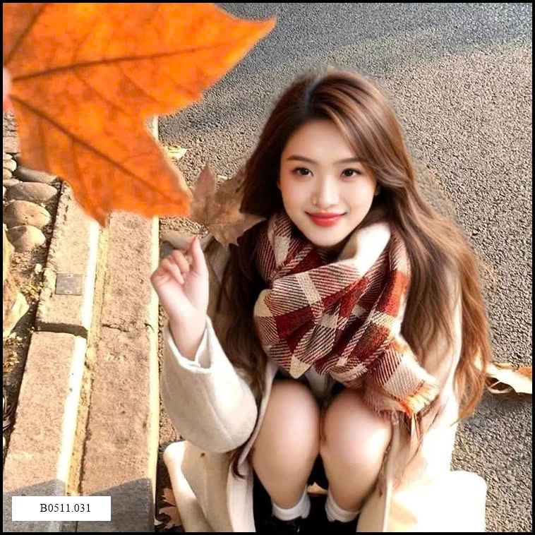 KHĂN CHOÀNG KẺ ĐỎ 2 MẶT  Giá sỉ 70k